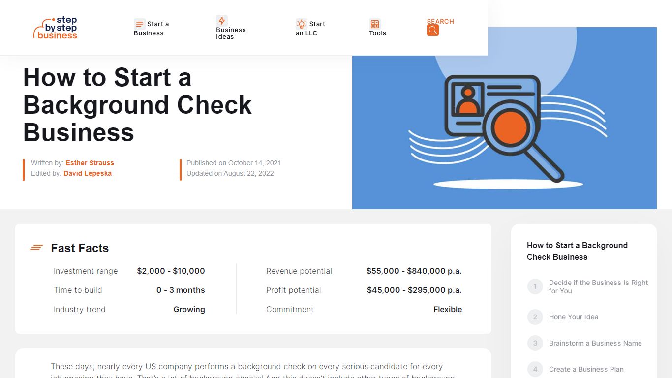 How to Start a Background Check Business